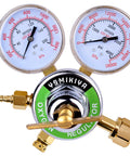 Heavy Duty Oxygen Regulator For Large Tanks By Ysmikiya With Beefy Brass Chrome Plated Body And Dual Gauges, 0-200 PSI Outlet