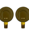 Replacement 2.5 Inch Gauge Set For Oxygen Regulators With 30 Psi Low Pressure And 400 Psi High Pressure, One Quarter Inch NPT Threads
