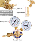 oxygen welding regulator CGA 540 with 2 inch gauges