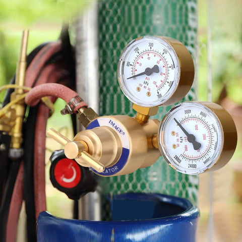 oxygen welding regulator CGA 540 with 2 inch gauges for precise pressure control in welding and cutting applications