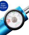 Close-up of oxygen tank gauge on Ozone Therapy Low Flow Oxygen Regulator With No Fuss Setup And Precise Flow Control for consistent use.