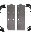 1979 Chevrolet C10 Rear PAB473R Organic Riveted Drum Brake Shoe Set showing four brake shoes with riveted organic linings.