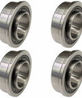 Pack Of 10 Five Eighths Inch Flanged Precision Ball Bearing For Lawn Mowers Wheelbarrows And Carts With Seal Chrome Steel Durable Construction