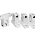 Pack Of 4 SK20 Aluminum Linear Motion Rail Clamping Guides For 20mm Shafts With Smooth Low Friction And Corrosion Resistance