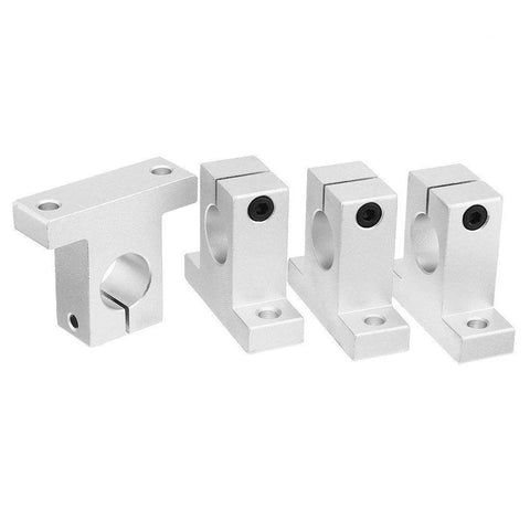 Pack Of 4 SK20 Aluminum Linear Motion Rail Clamping Guides For 20mm Shafts With Smooth Low Friction And Corrosion Resistance