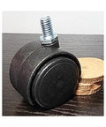 Pack of 100 1.5" inch Black Plastic Caster Wheel with M8 Screw threaded Stem - VXB Ball Bearings
