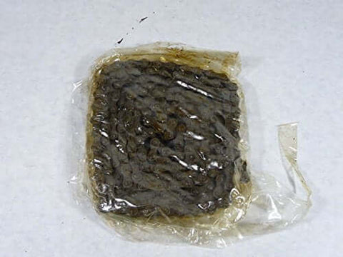 Riveted Link Chain For Conveyors One Half Inch Pitch Single Width Ten Foot Length Two Hundred Forty Pitches Beefy Heavy Duty Industrial Grade Rexnord Compatible in plastic wrap