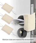Quiet Close Door Latch Covers Cushioned Pads With Elastic Straps For Noise Reduction And Baby Safety Kid-Friendly Padded Door Silencers Three Pack Yellow 9x7cm Durable Linen Nylon Build For Easy Fit And Gentle Quiet Close