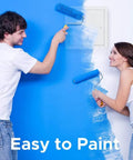 Two people painting a wall blue near a 14 By 20 Universal Access Panel Flush Steel Door With Flange 16 Gauge Cold Rolled Frame