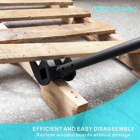 Heavy Duty Pallet Buster Tool Pallet Breaker For Quick And No Fuss Pallet Disassembly And Deck Board Removal Puller Industrial Grade Metal 8mm Thick Fits Boards Up To 3.32 Inches Wide Black Wdwlbsm breaking a wooden pallet