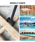 Heavy Duty Pallet Buster Tool Pallet Breaker For Quick And No Fuss Pallet Disassembly And Deck Board Removal Puller Industrial Grade Metal 8mm Thick Fits Boards Up To 3.32 Inches Wide Black Wdwlbsm
