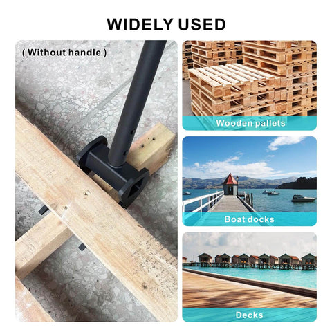 Heavy Duty Pallet Buster Tool Pallet Breaker For Quick And No Fuss Pallet Disassembly And Deck Board Removal Puller Industrial Grade Metal 8mm Thick Fits Boards Up To 3.32 Inches Wide Black Wdwlbsm