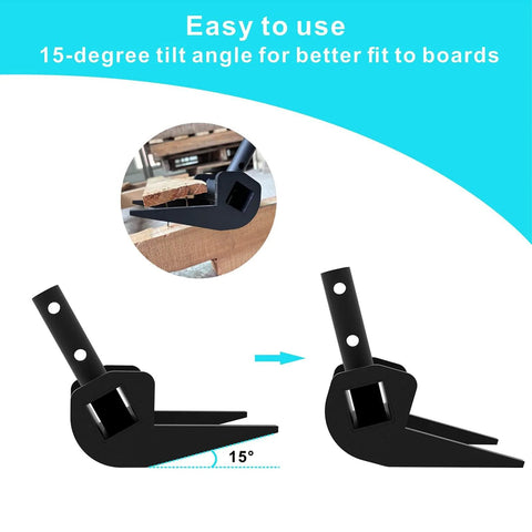 Heavy Duty Pallet Buster Tool Pallet Breaker with 15-degree tilt angle for quick pallet disassembly, 8mm thick metal, black