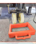 Pallet Jack Chock Heavy Duty Wheel Stopper For Pallet Jacks And Trucks Stabilizes Wheels For Safer Handling Durable Orange Plastic