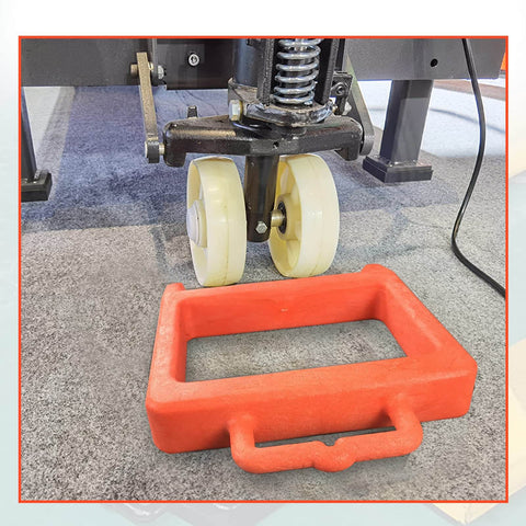 Pallet Jack Chock Heavy Duty Wheel Stopper For Pallet Jacks And Trucks Stabilizes Wheels For Safer Handling Durable Orange Plastic