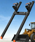 Heavy Duty Pallet Forks For Tractor Attachments And Skid Steer Loader Buckets, 6000 Lb Capacity, 77 Inch Clamp On Pallet Forks
