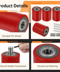 Pallet Jack Load Wheel Set For Manual Pallet Jacks Replacement Rear Wheels 3 Inch By 3.75 Inch With 20mm Bearings includes 4 wheels