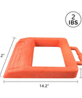 Pallet Jack Chock Heavy Duty Wheel Stopper For Pallet Jacks And Trucks Stabilizes Wheels For Safer Handling Durable Orange Plastic 14.2x11.2x2 in