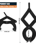 Heavy Duty Pallet Grabber Clamp 2200lbs 1 Ton For Lifting And Pulling Trees Stumps And Pallets With Jaw Opening 0 To 3.15 Inches Steel Stump Puller Tool Black Finish Compatible With Chain Or Strap Hooks.