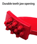 Close-up of durable teeth jaw opening on Beefy Heavy Duty Pallet Puller Clamp 1 Ton Steel Single Scissor Hook.