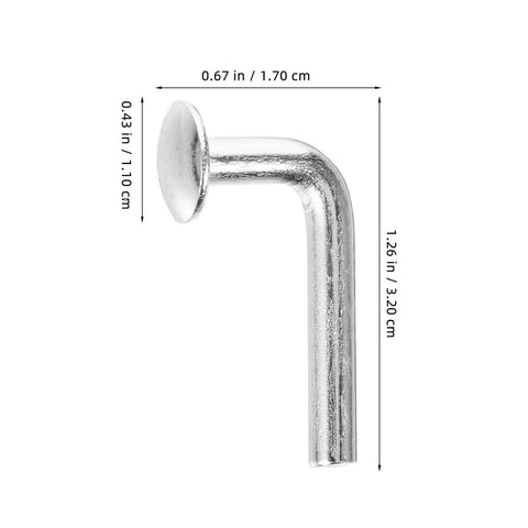 Close-up view of a single M5x5mm J-bolt safety clip from the Pallet Rack Drop Pins 100 Pcs for warehouse and home shelving use
