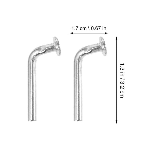Pallet Rack Drop Pins 100 Pcs M5x5mm J Bolt Safety Clips detailed view with measurements for warehouse and home use