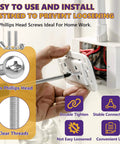 Installing electrical socket with M4 x 20mm Stainless Steel Pan Head Screws 30Pcs Full Thread Phillips Drive for Furniture and 3D Printer