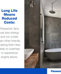 Modern bathroom with Whisper Recessed 80 CFM Bathroom Vent Fan With Dimmable 11W LED Light Energy Star Quiet Recessed Ceiling Mount