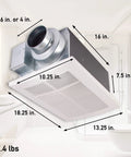Whisper Quiet Ceiling Mount Bathroom Exhaust Fan With Heater For Instant Cozy Warmth And Fresh Air Slim DC ECM Motor Pick A Flow Customizable Airflow Energy Star Certified 50 80 110 CFM 1600W PTC Heater FV0511VH1 Panasonic