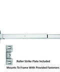 Push Bar Panic Exit Device For Emergency Doors 31 Inch Length With Aluminum Finish Heavy Duty Panic Bar Handle