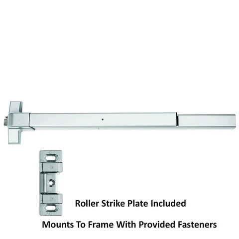 Push Bar Panic Exit Device For Emergency Doors 31 Inch Length With Aluminum Finish Heavy Duty Panic Bar Handle