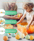 Parent and child playing with Ball Pit Balls (100 Pack, Orange,Teal) Plastic Balls for Various Games, Ideal for Ball Pits and Playhouses
