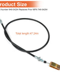 Park control cable 946-04254 replacement fits Cub Cadet Volunteer EFI 4x4 with 47.24-inch length, black cable and metal fittings