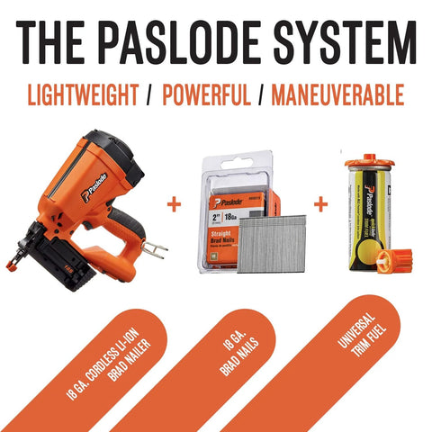Cordless 18 Gauge Brad Nailer For Finish Carpentry Lightweight 4.25 Lb Battery And Fuel Cell Powered No Compressor Needed