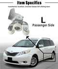 Left Driver Side Sienna Sliding Door Roller Hinge Compatible With 2010-2021 Toyota Sienna Center Power Door Roller Assembly Replacement 68360-08031 Durable Aluminum Alloy Wheel And Track Guide For Smooth Operation And Easy Install on white minivan