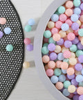 Colorful Ball Pit Balls - Pink Soft Plastic Balls Phthalate Free BPA Free Play Balls for Ball Pool Birhtday Party Girls Kids with Storage Bag, 6Colors,100pcs in a ball pit