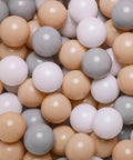 Ball Pit Balls for Toddlers Kids Plastic Balls for Ball-Pit Playpen Pool Baby Play Pastel BPA-Free Non Toxic Beige Light Gray White 100pcs