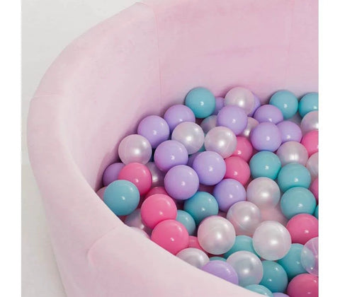 Pastel pink and purple 2.2" ball pit with colorful plastic balls for toddlers 200 Count Plastic Soft Plastic Ball Pits Balls Colorful Play Pits Balls for Pet Dogs Ball Pits 2.2" Large Phthalate Free Bpa Free Balls for Toddlers 1-3 Baby Kids.