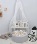 Ball Pit Balls for Toddlers Kids Plastic Balls for Ball-Pit Playpen Pool Baby Play Pastel BPA-Free Non Toxic Play Pastel Crush Proof Bal Beige Light Gray White 100pcs in a playroom setting