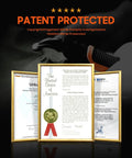 Patent protection certificates for Heavy Duty Snap Fastener Tool Kit With 100 Snap Sets In Four Colors displayed with gavel.