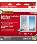Indoor Shrink Window Kit For Large Windows And Patio Doors 84 Inch By 110 Inch Clear Film 1 Sheet Crystal Clear Insulation