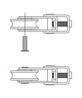 Diagram of One And One Half Inch Patio Roller Kit Two Pack With Steel Ball Bearing Wheels Includes Two Rollers, pins, and hardware.