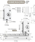 Patio Sliding Door Security Foot Lock With Keyed Lock ABS Construction Fits On Top Rail Or Bottom Rail Detailed Dimensions
