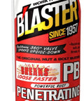 PB Blaster rust penetrating oil can for loosening stuck nuts and bolts, preventing corrosion, and lubricating metal parts.
