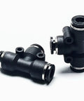 Easy Tee Push Connect Fitting One Eighth Inch OD PBT Plastic Quick Connect For Air And Vacuum Lines Pack Of Five