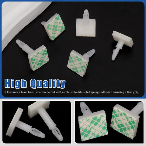 Sticky PCB Spacers 125 Pcs Set With Five Heights 4.8mm 7.9mm 11mm 14.2mm 15.8mm White Adhesive Insulated Standoff Posts Locking Snap In