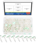 Sticky PCB Spacers 125 Pcs Set With Five Heights 4.8mm 7.9mm 11mm 14.2mm 15.8mm White Adhesive Insulated Standoff Posts Locking Snap In For PCB PC Board Reverse Mount in open box
