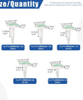 Sticky PCB Spacers 125 Pcs Set With Five Heights 4.8mm 7.9mm 11mm 14.2mm 15.8mm White Adhesive Insulated Standoff Posts Locking Snap In For PCB PC Board Reverse Mount product dimensions and quantities displayed.