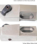 Diamond PCD CBN Round Insert Tool Holder For RNGN0903 RNGN32 Three Eighths Turning Milling Tools Cutter For Surfacing Cylinder Heads And Engine Blocks Left Hand EDGEV Compatible High Rigidity 42CrMo Steel, side view