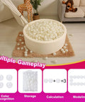 Ball Pit Balls 100 Play Balls Plastic Balls for Baby Girls Toddlers Kids Play Tent Pool Playhouse Playpen Party Decoration, Pearl White